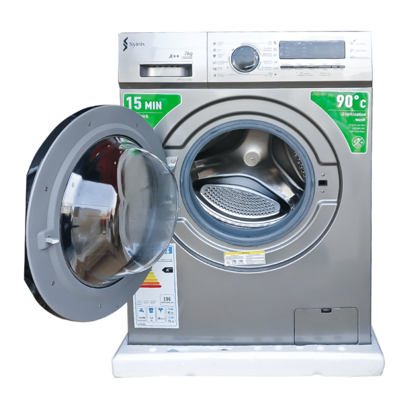 Syinix 4712S 7Kg Front Load Fully Automatic Washing Machine (Silver) - Image 3