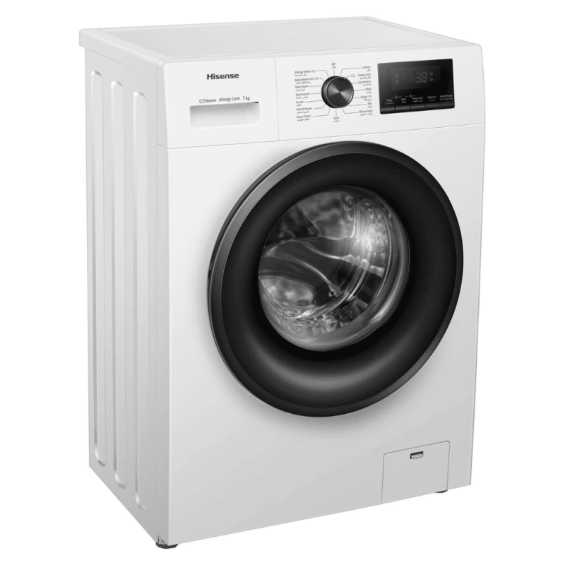 Hisense 7Kg Front Load Fully Automatic Washing Machine (WFPV7012M, White) - Image 2