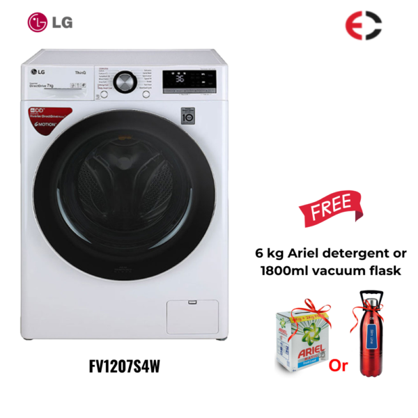 LG 7Kg Direct Drive Inverter Fully Automatic Front Loading Washing Machine (FV1207S4W)