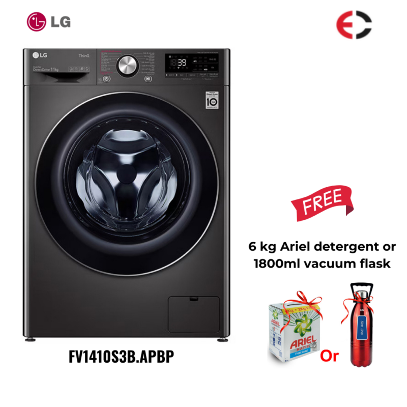 LG 10Kg AI DD Motor Series Fully Automatic Front Loading Washing Machine (FV1410S3B.APBP)