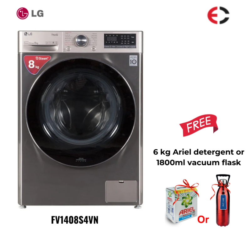 LG 8Kg AI DD Motor Series Fully Automatic Front Loading Washing Machine (FV1408S4VN)