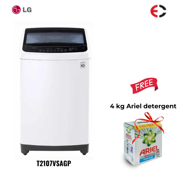 LG 7Kg Smart Inverter Technology Top Load Fully Automatic Washing Machine (T2107VSAGP)