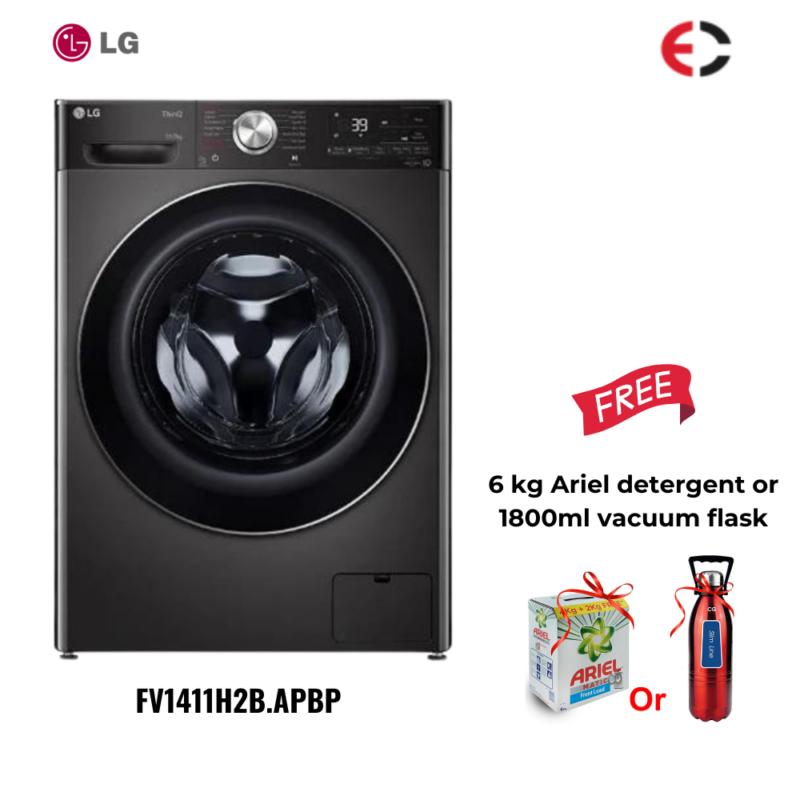 LG 11/7 Kg AI DD Motor Series Front Load Fully Automatic Washer & Dryer (FV1411H2B.APBP)