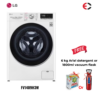 LG 9/6 Kg AI DD Motor Series Front Load Fully Automatic Washer & Dryer (FV1409H3W)