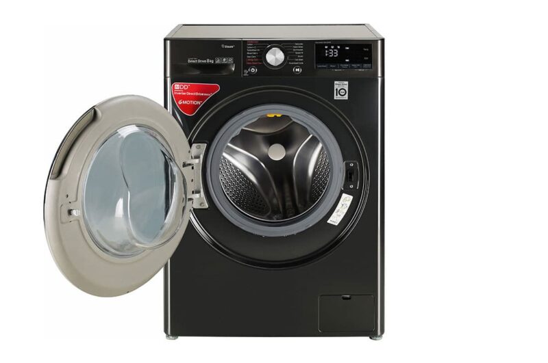 LG 8.0 kg Fully Automatic Front Load Washing Machine Black (FV1408S4B) - Image 2