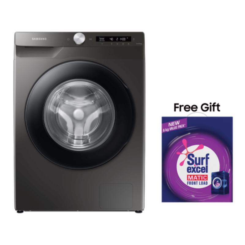 Samsung 9.0 kg Ecobubble™ Front Load Washing Machine with AI Control, Hygiene Steam & SmartThings Connectivity, WW90T504DAN/IM