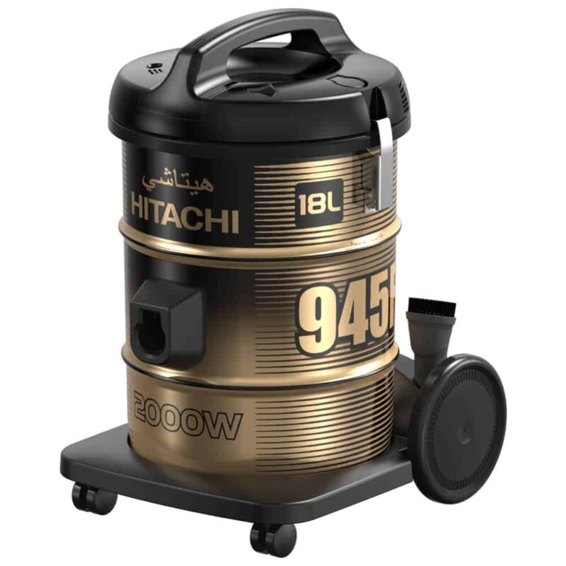 Hitachi 2000 Watt Dry Drum Vacuum Cleaner CV945 BK (18 LTR)