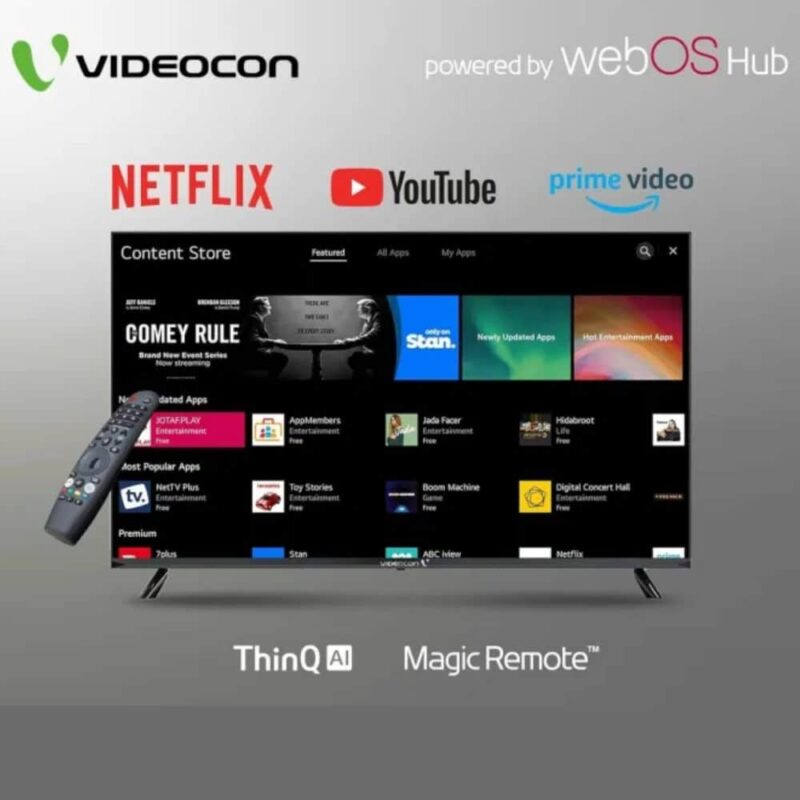 Videocon 72" Bezel Less 4K UHD HDR webOS Smart LED TV with ThinQ and Magic Remote