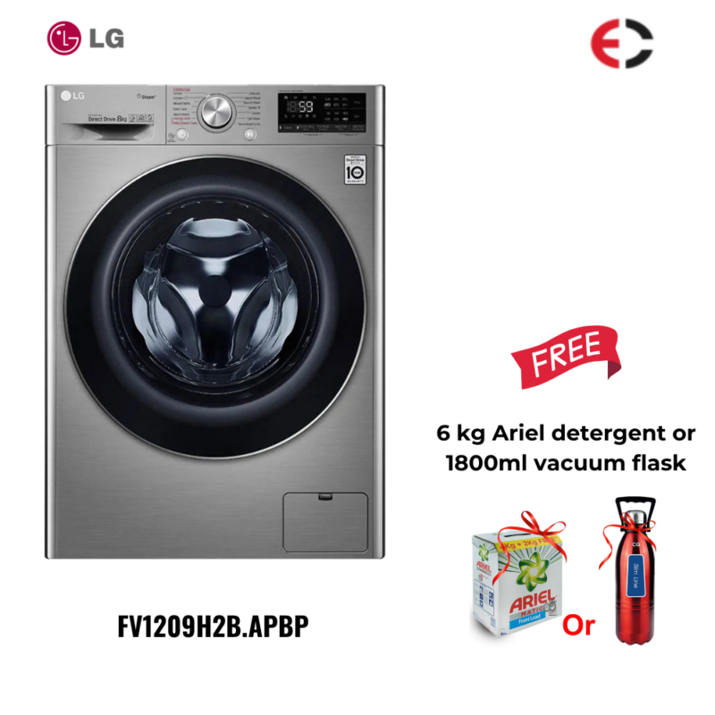 LG 9/5 Kg AI DD Motor Series Front Load Fully Automatic Washer & Dryer (FV1209H2B.APBP)