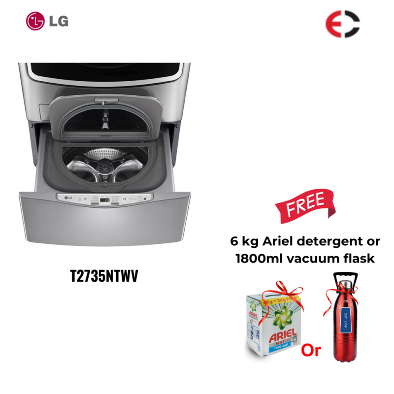 LG 3.5kg Slim Inverter DD TWIN Load Washing Machine (T2735NTWV)