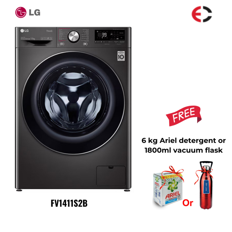 LG 11Kg AI DD Motor Series Fully Automatic Front Loading Washing Machine (FV1411S2B)