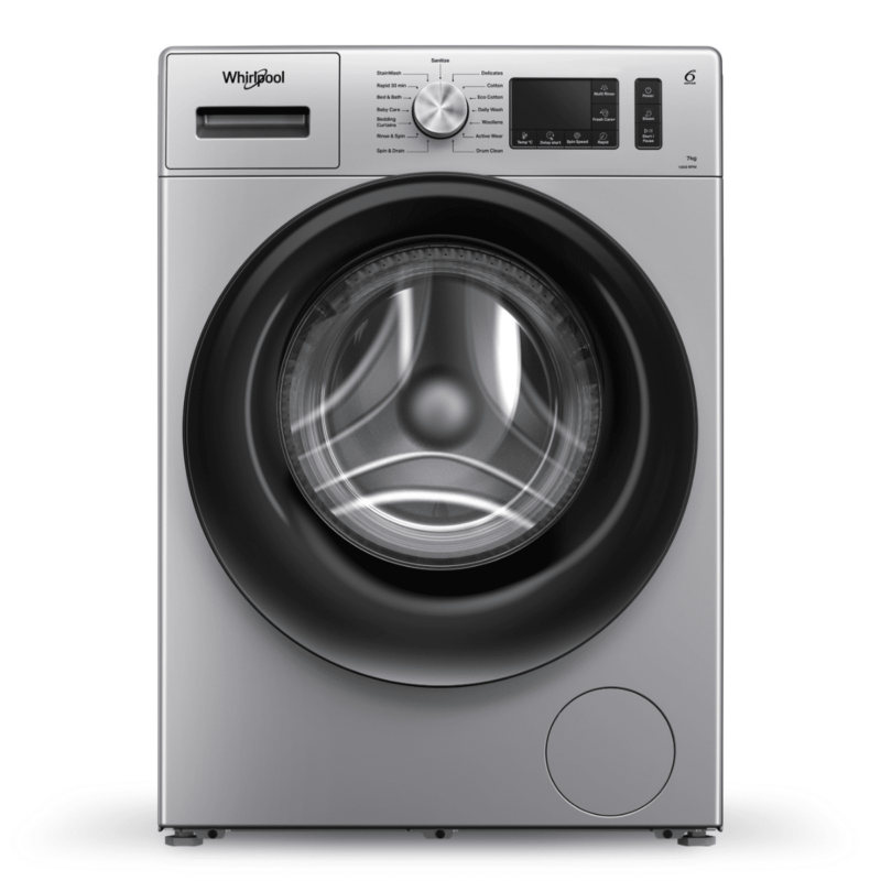 Whirlpool Xpert Care 7 Kg Inverter LED+Touch 5 Star Front Loading Fully Automatic Washing Machine (XS7012BYS)