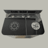 Gem 7.2 Kg Semi-Automatic Top Loading Washing Machine with Glass Door (GWM92GBLK, Black) - Image 2