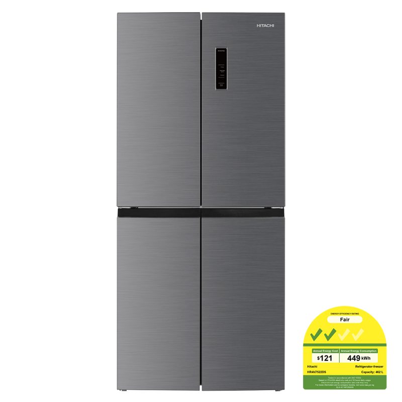 Hitachi HR4N7522DSXSG 466 LTR French Four Door-Stylish Series Refrigerator