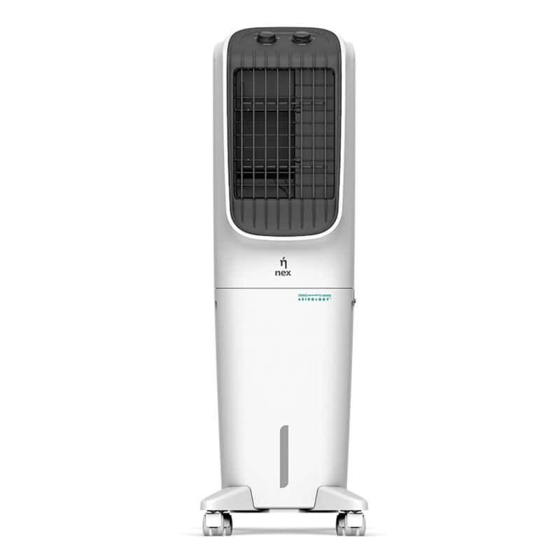 Bajaj NEX TAC T1 40L White Tower Cooler with 20% Higher Air Thrust & High Torque Peaktorq Motor