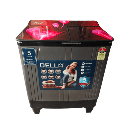 Della 8Kg Semi Automatic Top Load Washing Machine with Glass Door