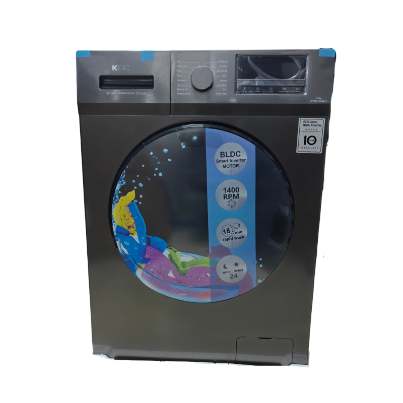 KEC 8kg Front Load Fully Automatic Washing Machine with BLDC Inverter Motor