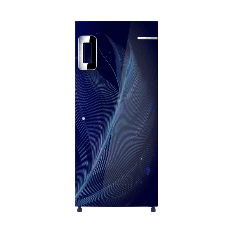 Bosch 207 L, 3 Star Single Door Refrigerator with Industry’s largest vegetable box & Beverage space (CST20B34NI, Feather Blue, Smart inverter compressor)