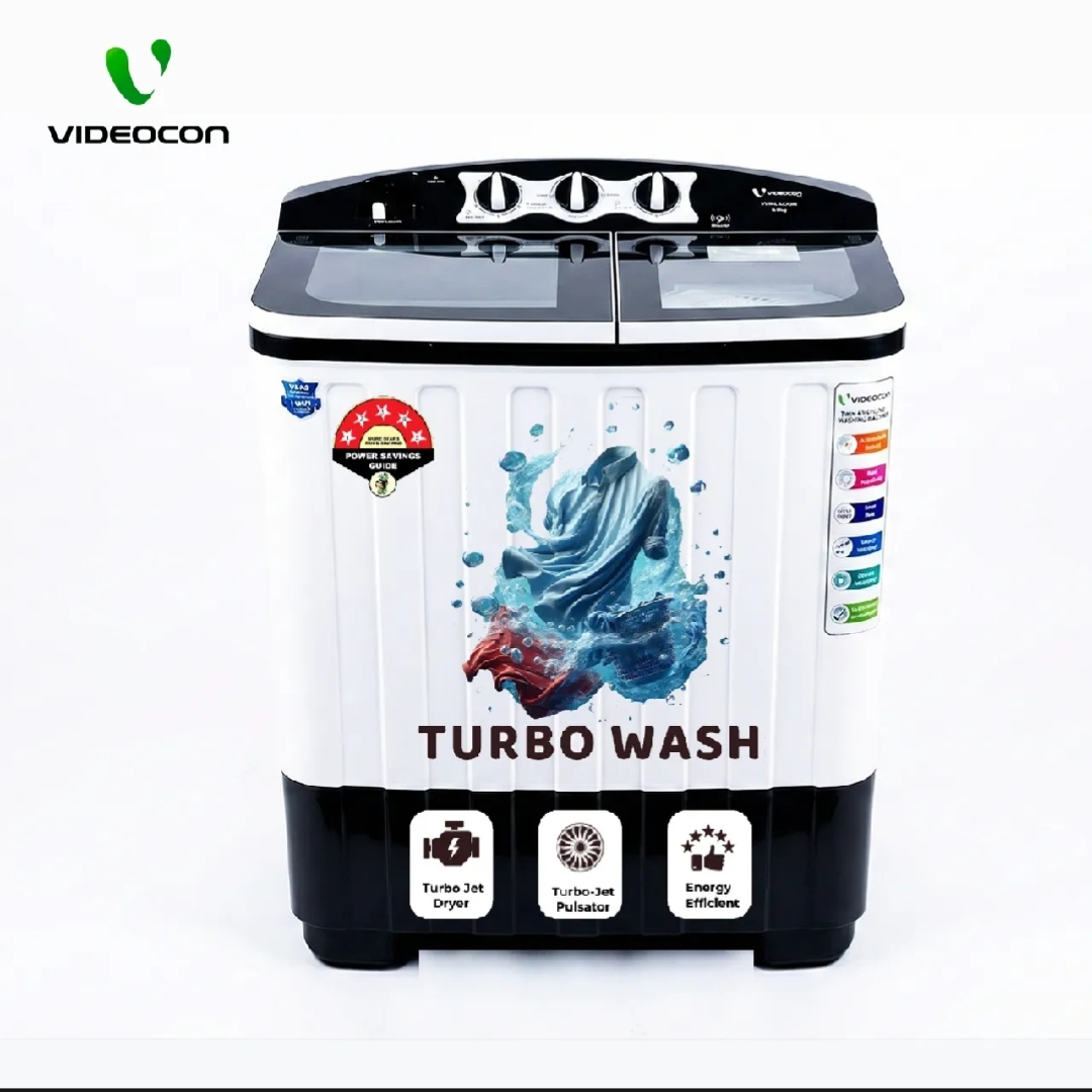 Videocon 8 Kg Semi Automatic Washing Machine with Turbo Wash