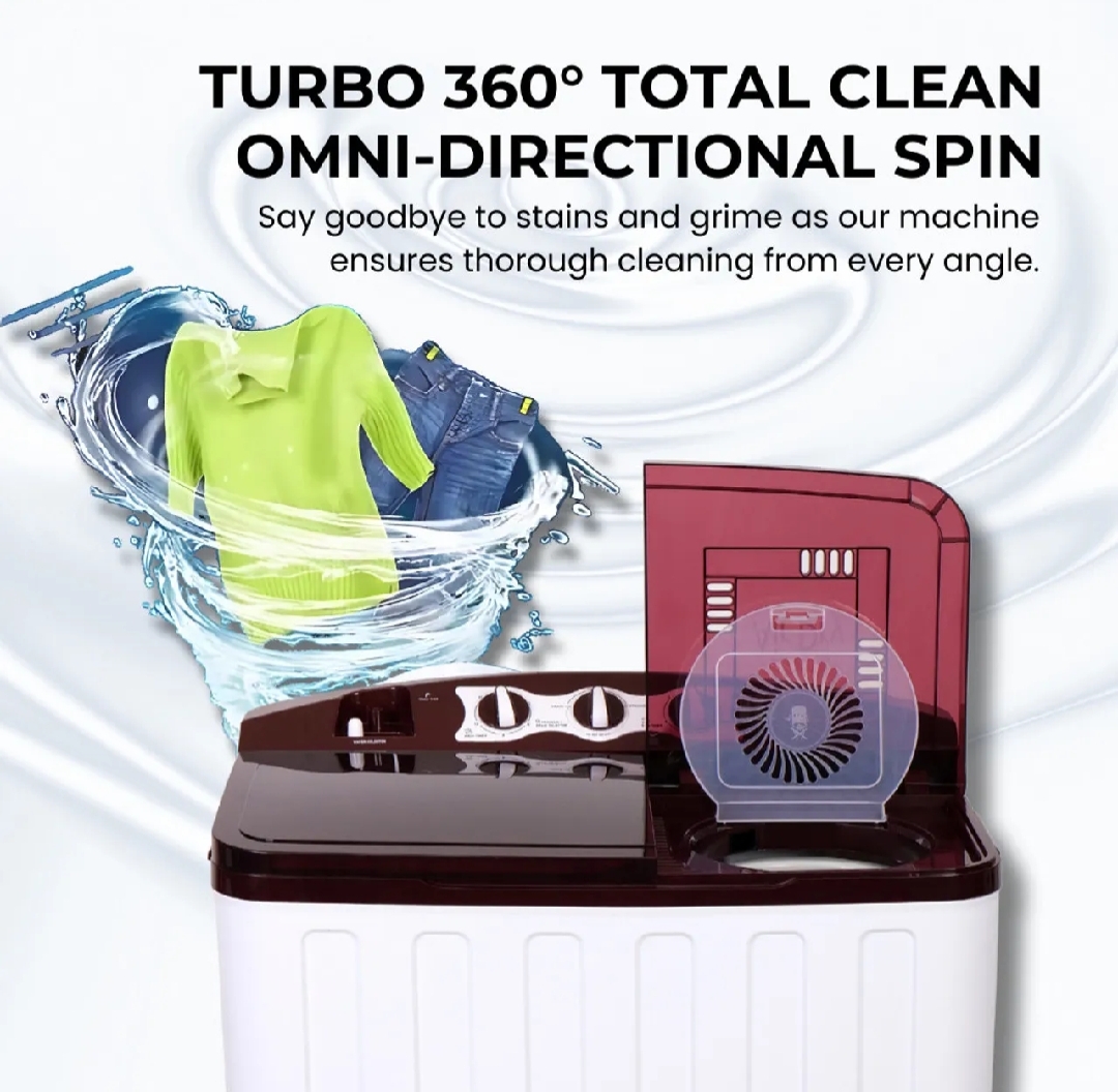 Videocon 8 Kg Semi Automatic Washing Machine with Turbo Wash - Image 4